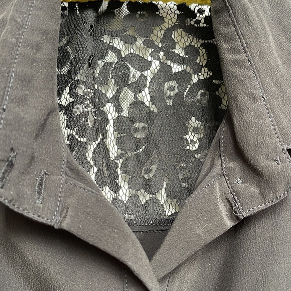 Black silk jumpsuit with elastic waist - Picture 4 of 10